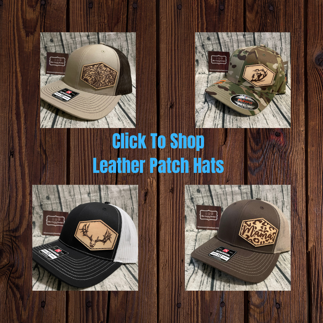 Unshakable Leather Patch Hats Prayer Warrior / Smoke Blue/Beige/SmokeBlue