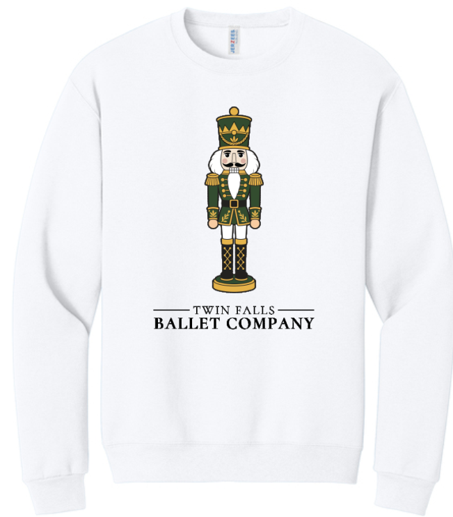 Twin Falls Ballet Company Fundraiser Nutcracker White Crewneck