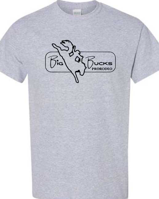 Big Bucks Pro Rodeo Shirt~ Gray