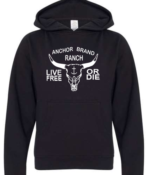 Anchor Brand Ranch Live Free Or Die Black Hoodie