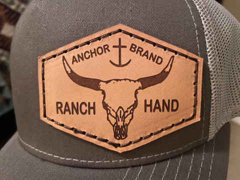 Anchor Brand Ranch Hand Leather Patch Hat