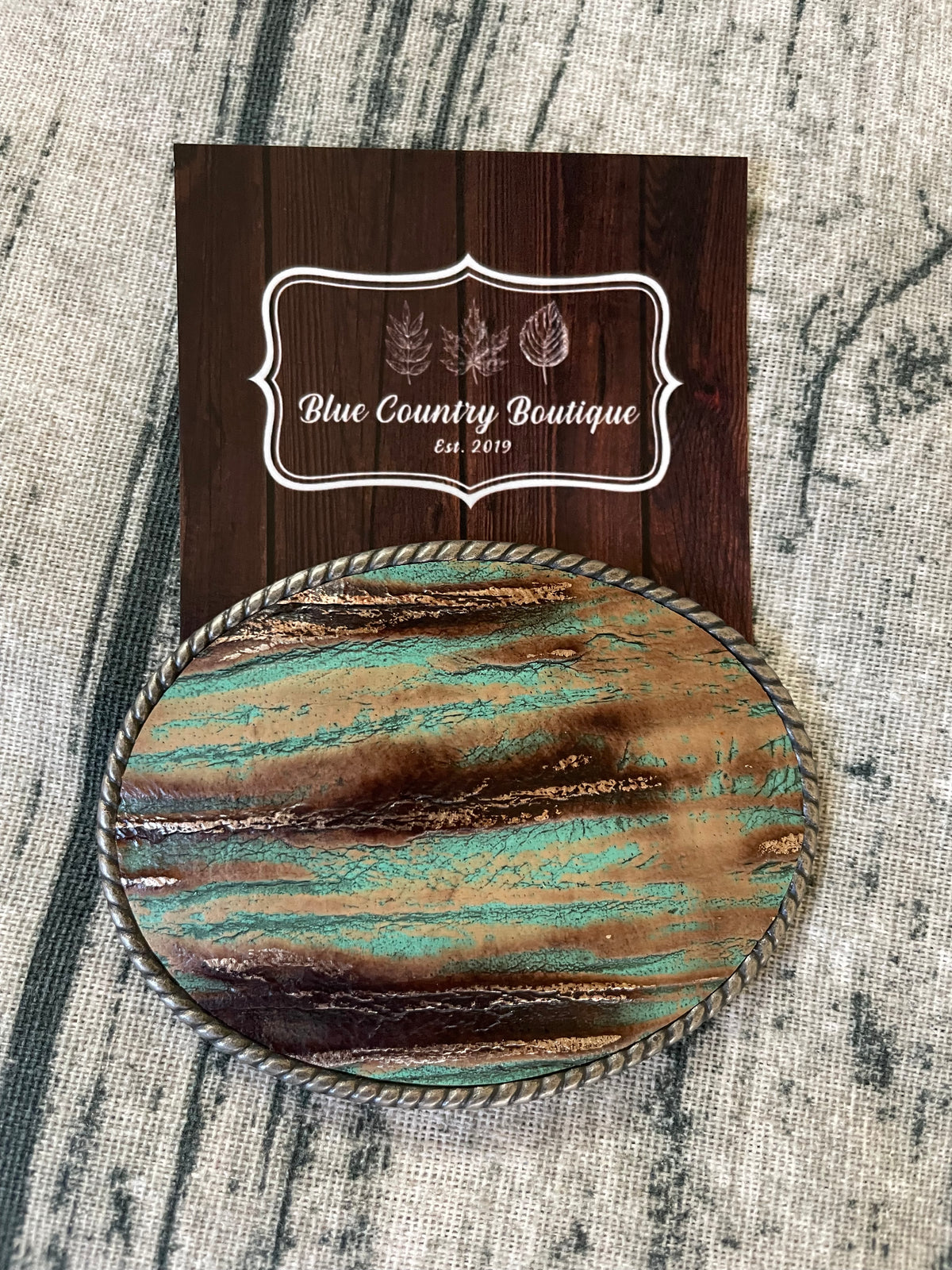 Rope Edge Beachwood Belt Buckle