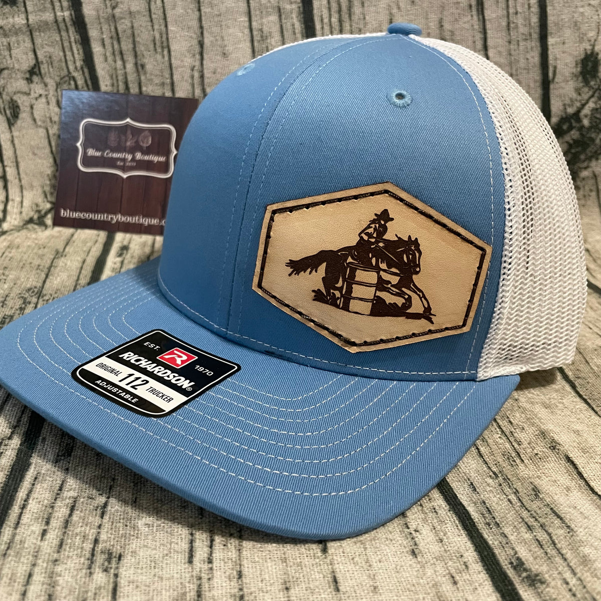 NWT OTTO  Turquoisr Snapback Trucker Hat Horse Barrel Racer Embroidered Patches NWT OTTO Sea Foam Green Snapback Hat with Horse Pole Bending  main image 4