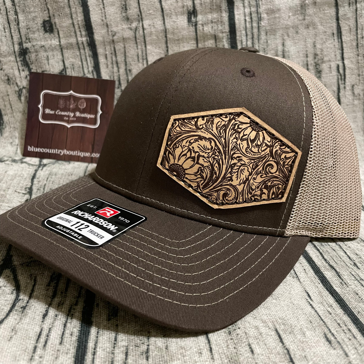 Vertical Farm Leather Patch Trucker Hat, Hydroponics Leather Patch