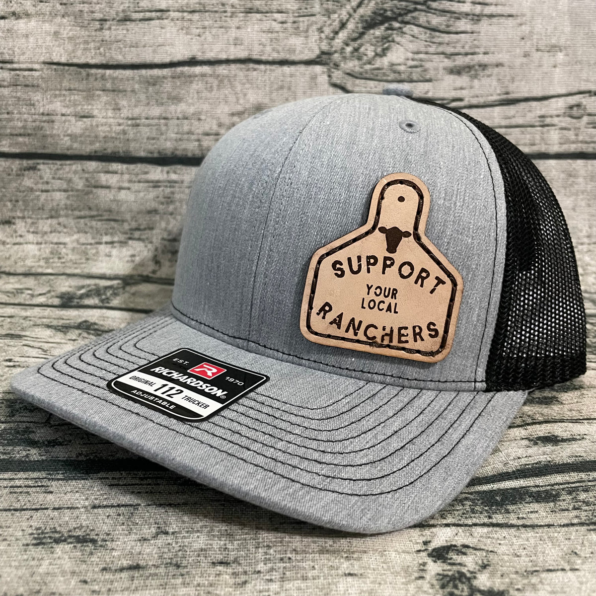 Support Your Local Rancher Leather Patch Hat – Blue Country Boutique
