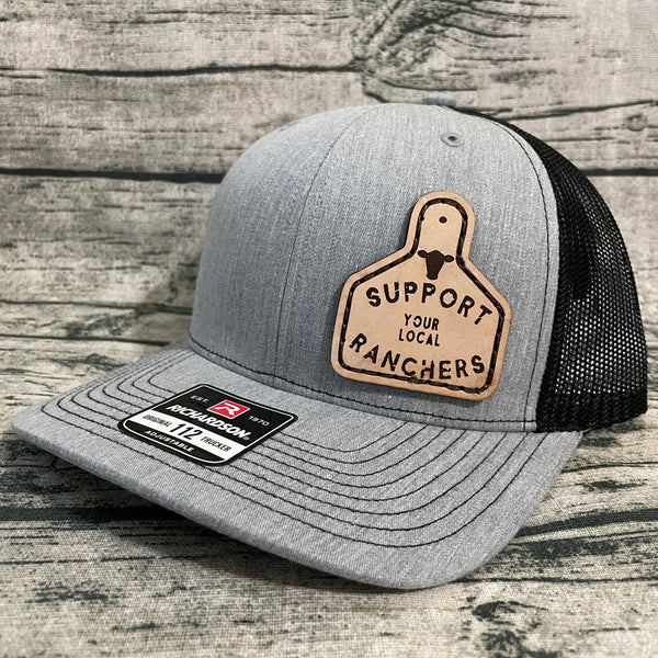 Support Your Local Rancher Leather Patch Hat