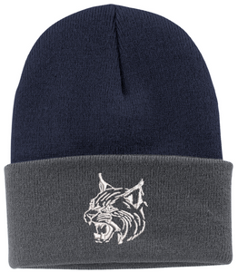 Bobcat Side Facing Embroidered Beanie