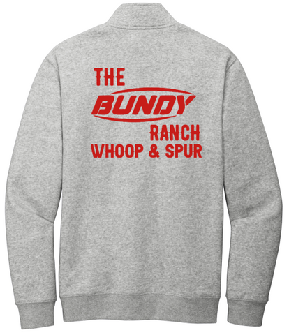 Bundy Ranch~ Whoop & Spur 1/4 Zip Sweater