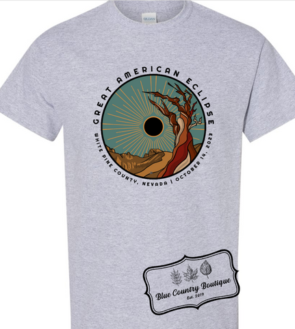 Great American Eclipse Large Logo Printed on Front of Shirt