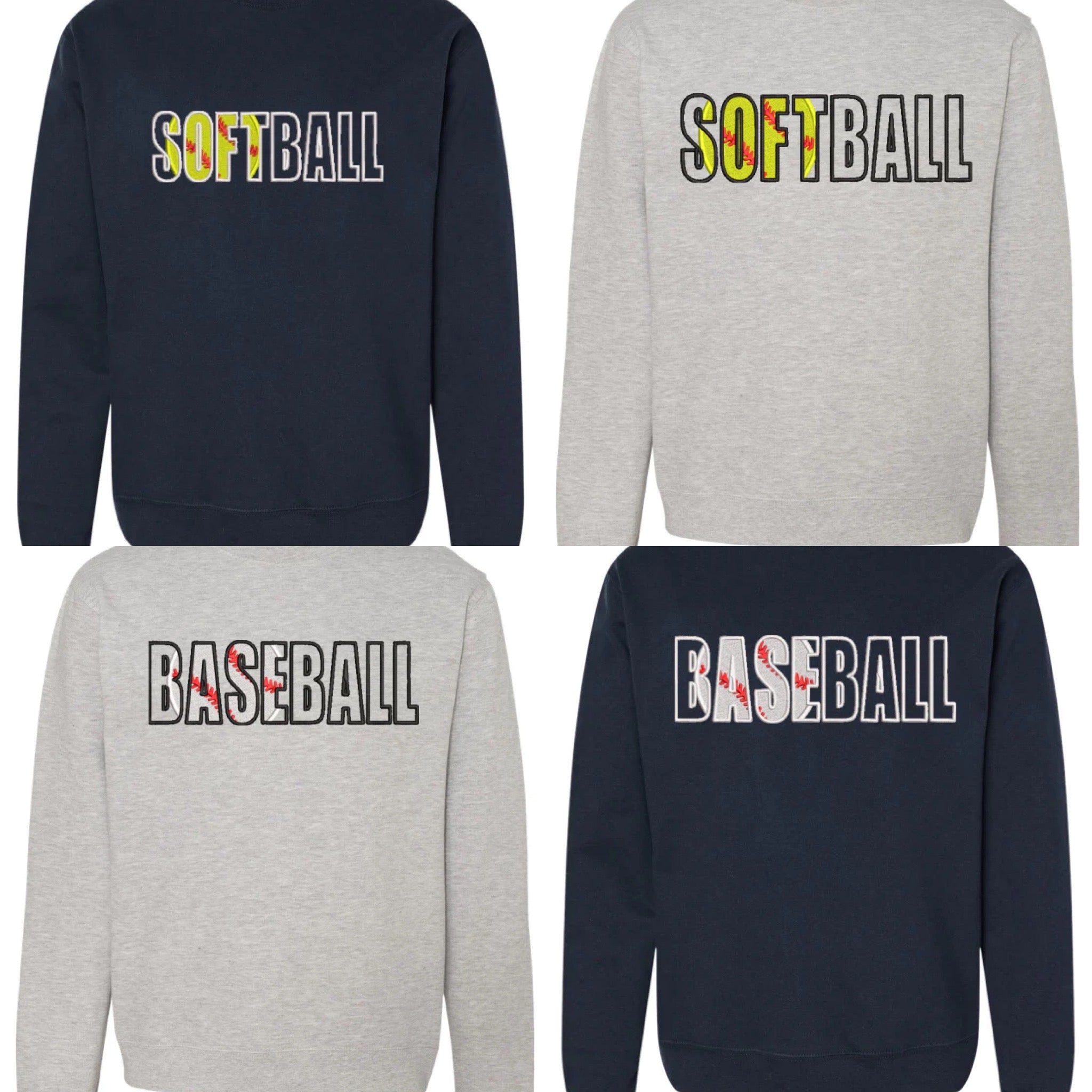 Softball/Baseball Embroidered Sweaters – Blue Country Boutique