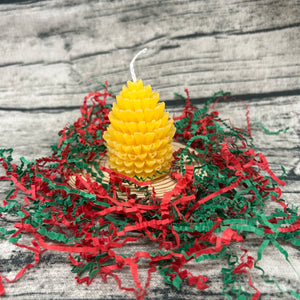 Pine Cone Beeswax Candle