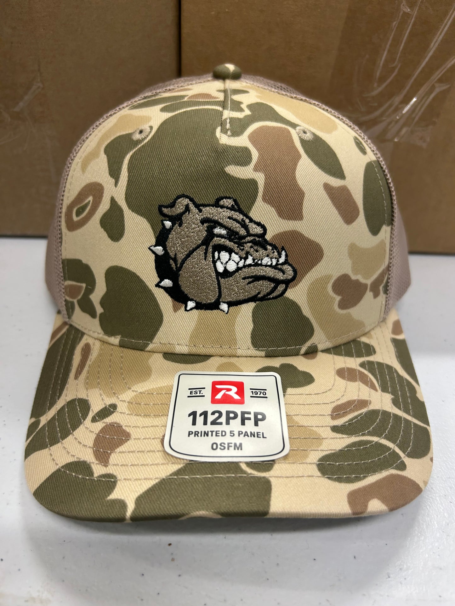 Virgin Valley Bulldogs Camo Hats- Flat Bill Or Trucker