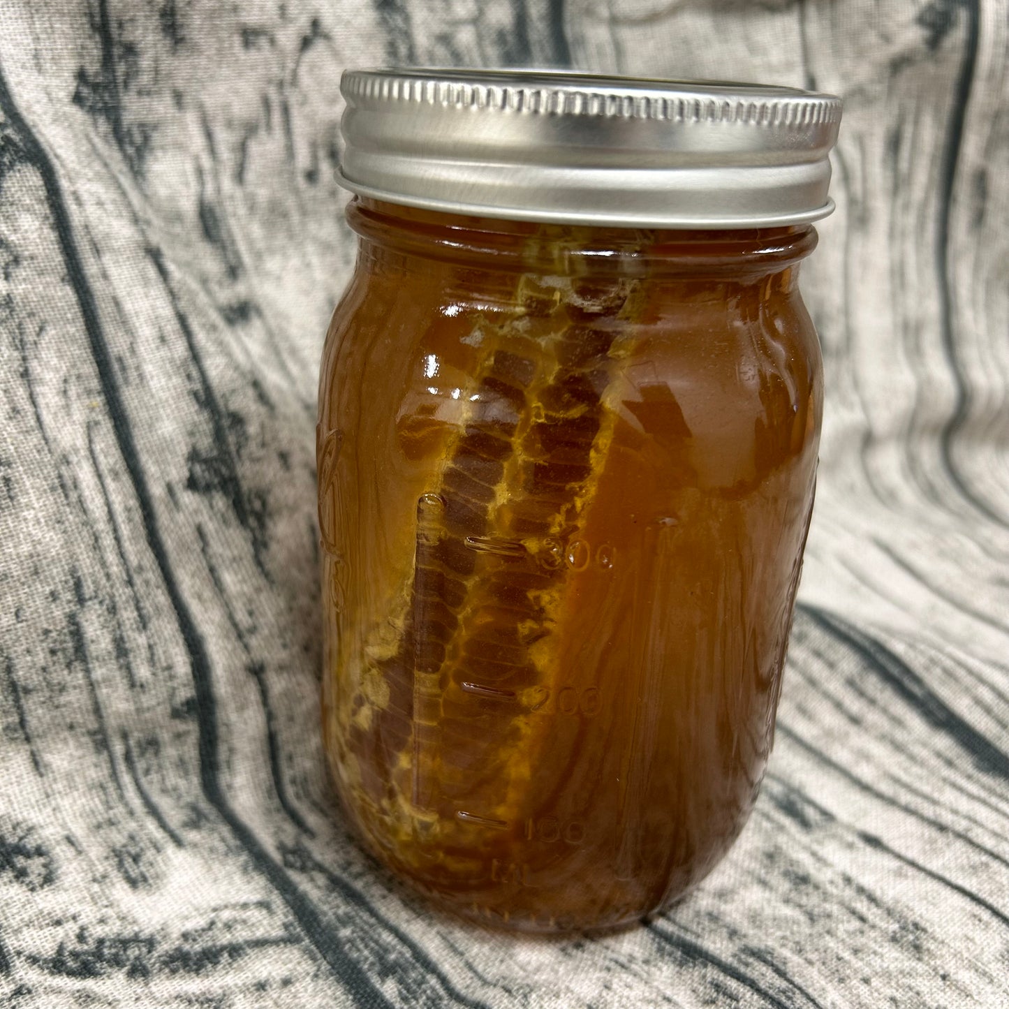 Jar of Honeycomb and Honey-Pint