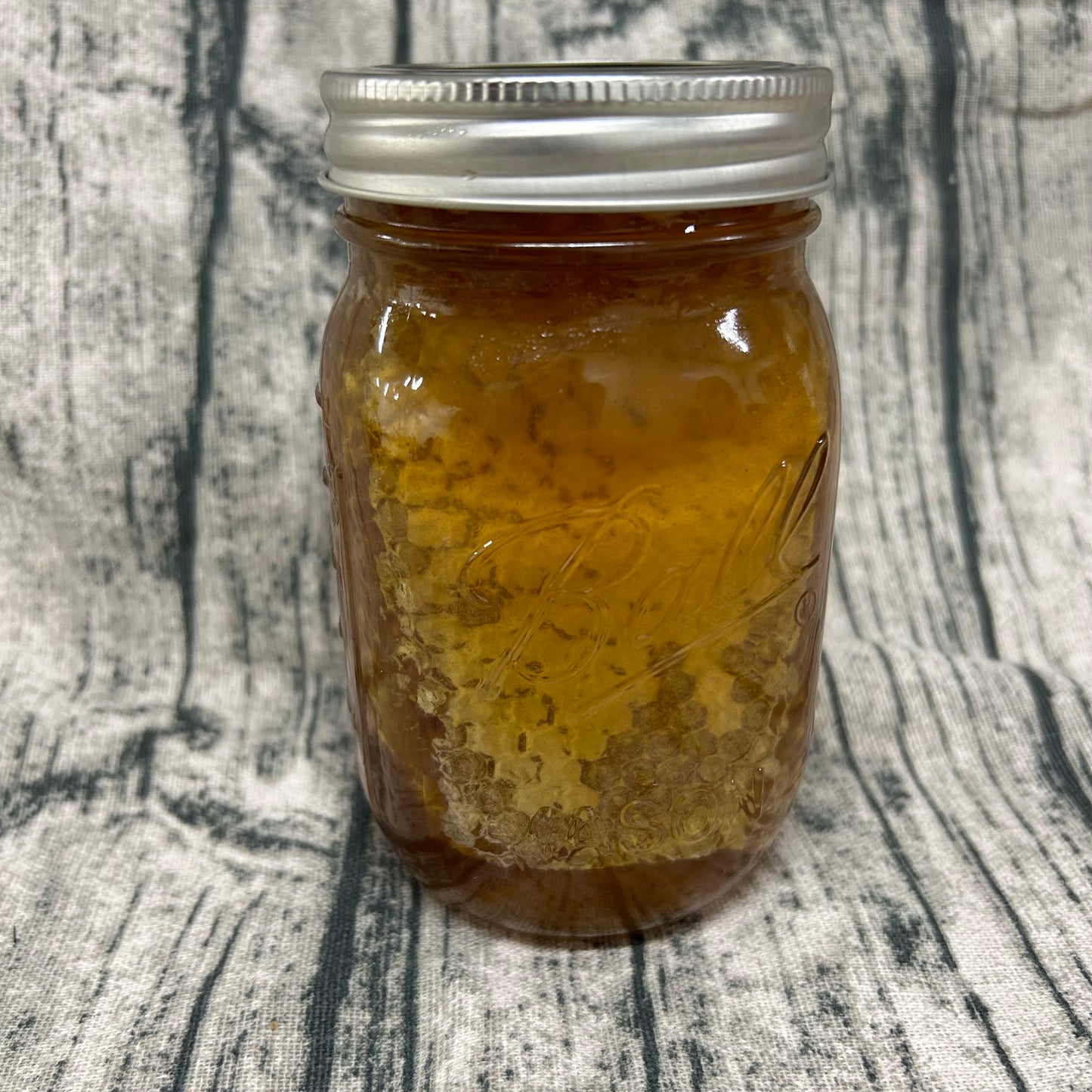 Jar of Honeycomb and Honey-Pint