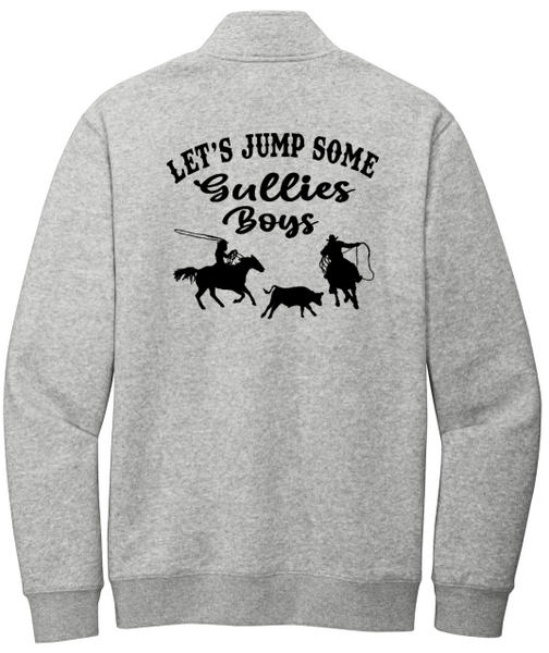 Bundy Ranch~ Let's Jump Some Gullies Boys 1/4 Zip Sweater