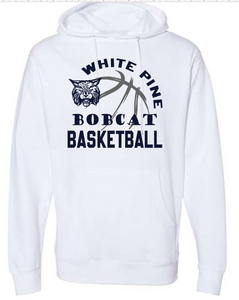 White Pine Bobcat or Ladycat Basketball  Hoodie