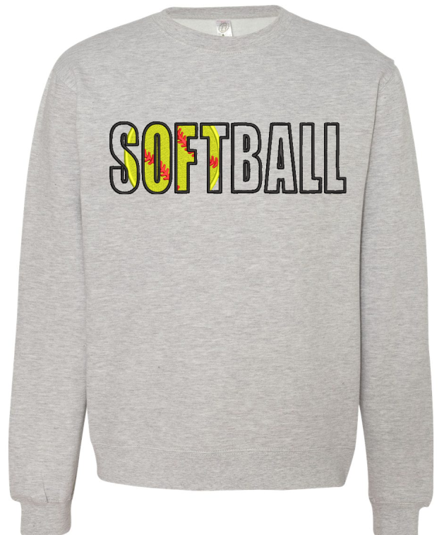 Softball Baseball Embroidered Sweaters