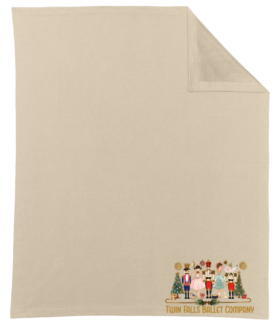 Twin Falls Ballet Company Fundraiser Nutcracker Cream Blanket