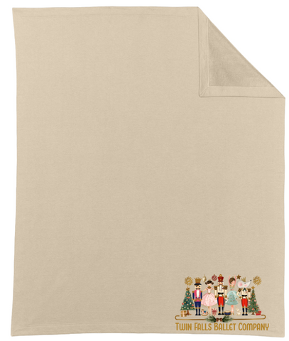 Twin Falls Ballet Company Fundraiser Nutcracker Cream Blanket