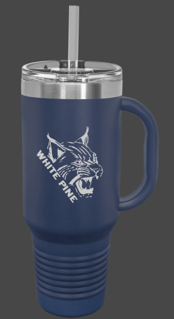 White Pine Bobcat Laser Engraved Coffee Cups/Water Bottle