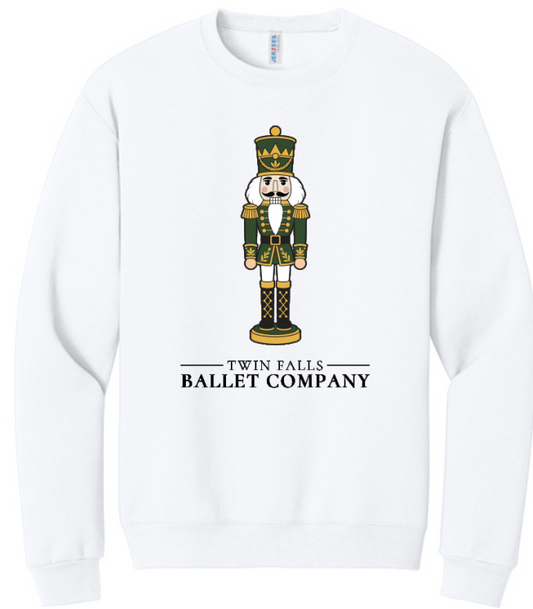 Twin Falls Ballet Company Fundraiser Nutcracker White Crewneck