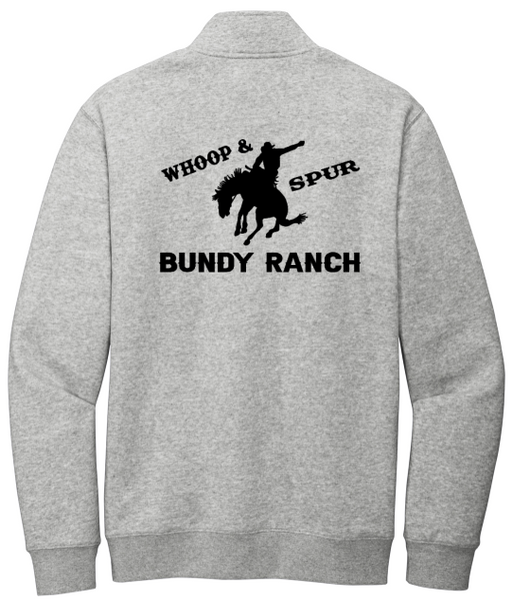 Bundy Ranch~ Whoop & Spur Bronc 1/4 Zip Sweater