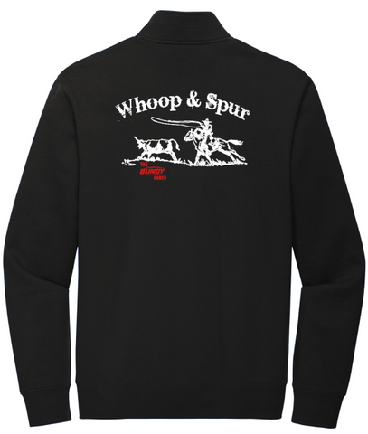 Bundy Ranch~ Whoop & Spur Roping 1/4 Zip Sweater