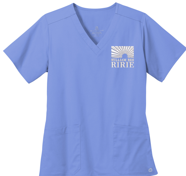 WBRH Logo Embroidered Wink Women's Workflex V-Neck Top and Bottoms