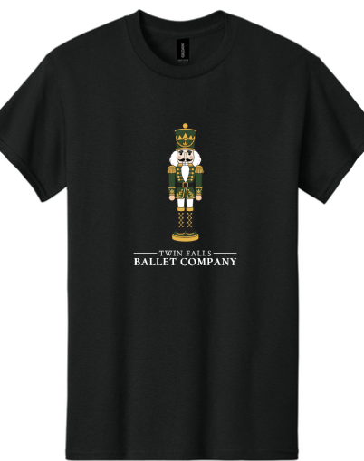 Twin Falls Ballet Company Fundraiser Nutcracker Shirt Black youth & adult sizes