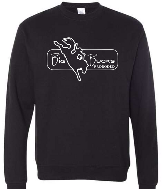Big Bucks Pro Rodeo Crewneck ~ Black