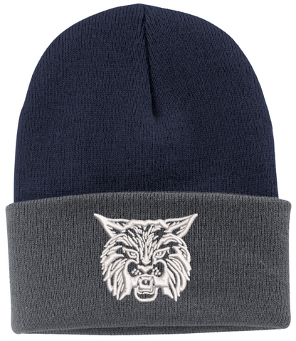 Bobcat Foward Facing Embroidered Beanie