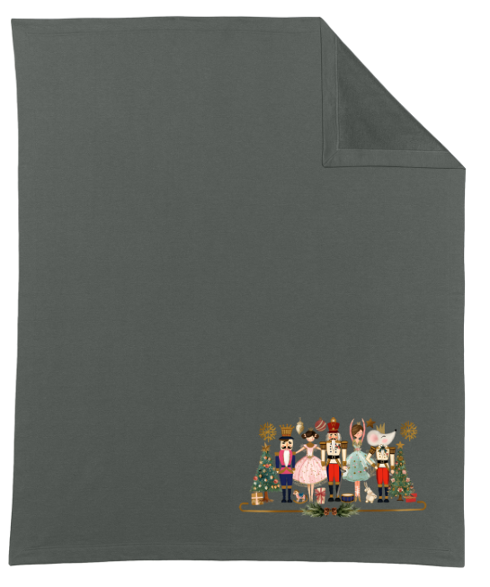 Twin Falls Ballet Company Fundraiser Nutcracker Charcoal Blanket