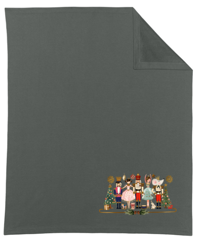 Twin Falls Ballet Company Fundraiser Nutcracker Charcoal Blanket