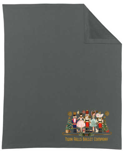 Twin Falls Ballet Company Fundraiser Nutcracker Charcoal Blanket