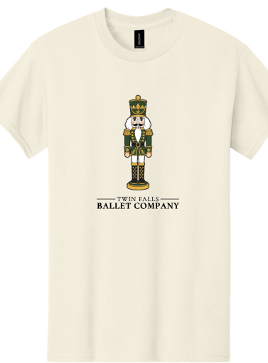 Twin Falls Ballet Company Fundraiser Nutcracker Shirt Natural youth & adult sizes