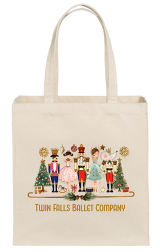 Twin Falls Ballet Company Fundraiser Nutcracker Cream Tote Bag