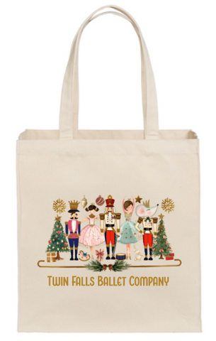 Twin Falls Ballet Company Fundraiser Nutcracker Cream Tote Bag