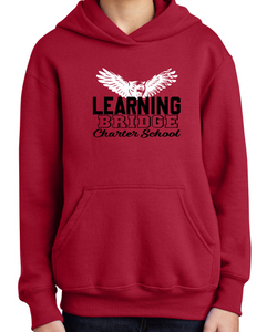 Learning Bridge Flying Owl Hoodie Black or Red