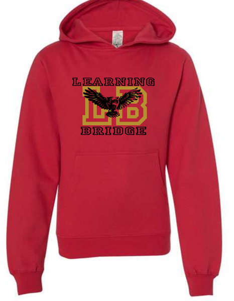 Learning Bridge Owl Hoodie Black or Red