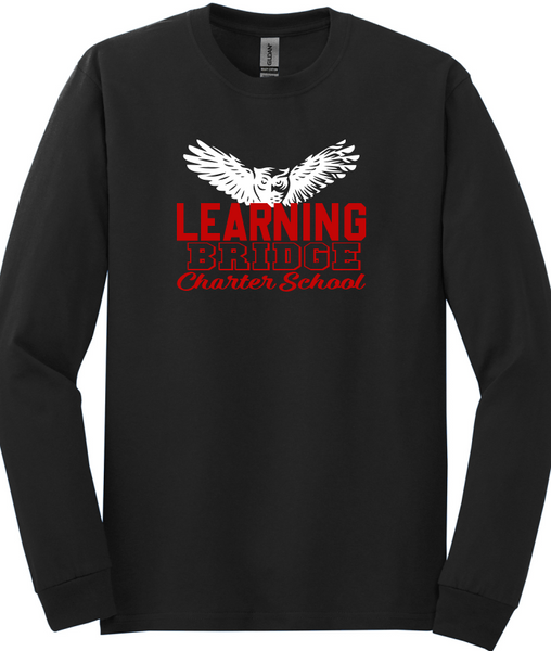 Learning Bridge Flying Owl Long Sleeve Shirt Black or Red