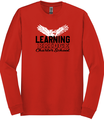 Learning Bridge Flying Owl Long Sleeve Shirt Black or Red