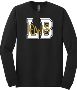 Learning Bridge LB Owls Long Sleeve Shirt Black or Red