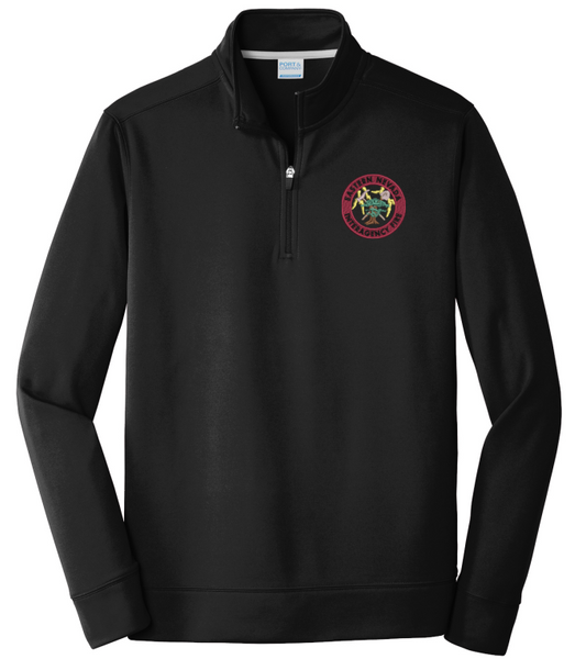 BLM Embroidered 1/4 Zip Performance Pullover Black or Charcoal  (Station Wear)