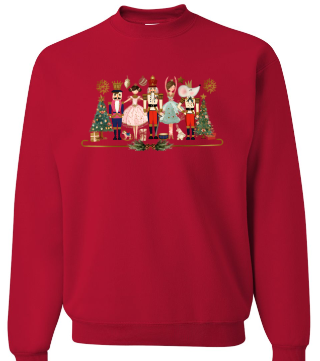 Twin Falls Ballet Company Fundraiser Nutcracker Red Crewneck**YOUTH**