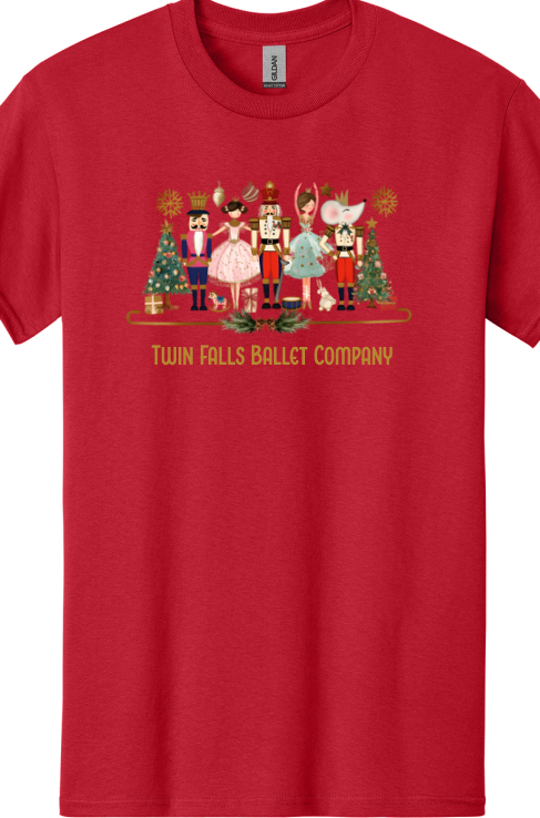 Twin Falls Ballet Company Fundraiser Nutcracker Shirt Charcoal youth & adult sizes
