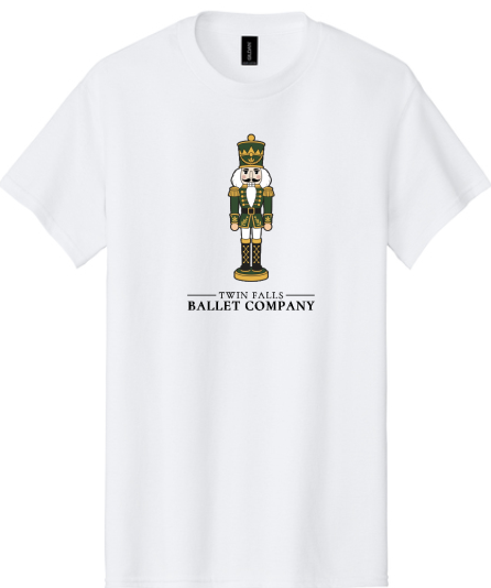 Twin Falls Ballet Company Fundraiser Nutcracker Shirt White youth & adult sizes