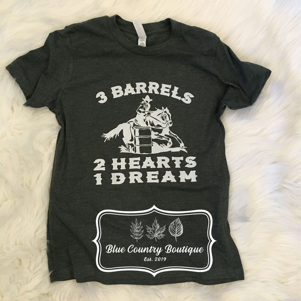 2 barrels 2 hearts 1 dream graphic t shirt