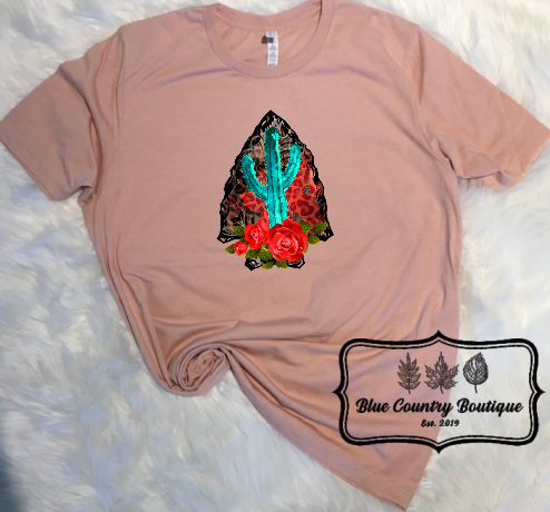 Arrowhead Cactus With Roses