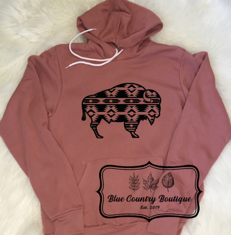 Aztec Buffalo Hoodie