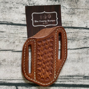 Basket Stamped Pancake Knife Sheath